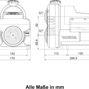 INVERTER HAUSWASSERWERK INVERT-Tech 650, Hauswasserautomat Permanent Magnet Vortex-Pumpe Hauswasserpumpe Wasserpumpe Gartenpumpe Kreiselpumpe mit Drucktank und Drucksensor (INVERT-TECH 3-650) 9