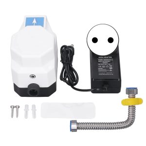 Automatische Druckerhöhungspumpe, 24 V, IP65, Wasserdicht, Kleine Kreiselpumpe, 15 Meter, max. 5,5 GPM, Multifunktionaler Förderkopf für die Heizungsleitung zu Hause (EU-Stecker) 18