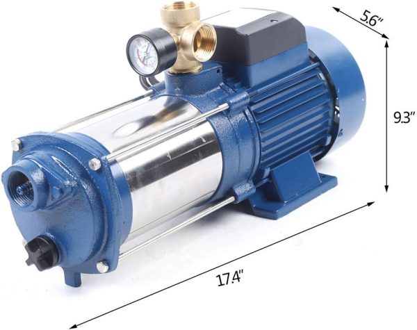 Hochleistungs Hauswasserwerk Kreiselpumpe 2200W aus Edelstahl - 4000 L/H, Trinkwassergeeignet, Max. 100m Förderhöhe 9