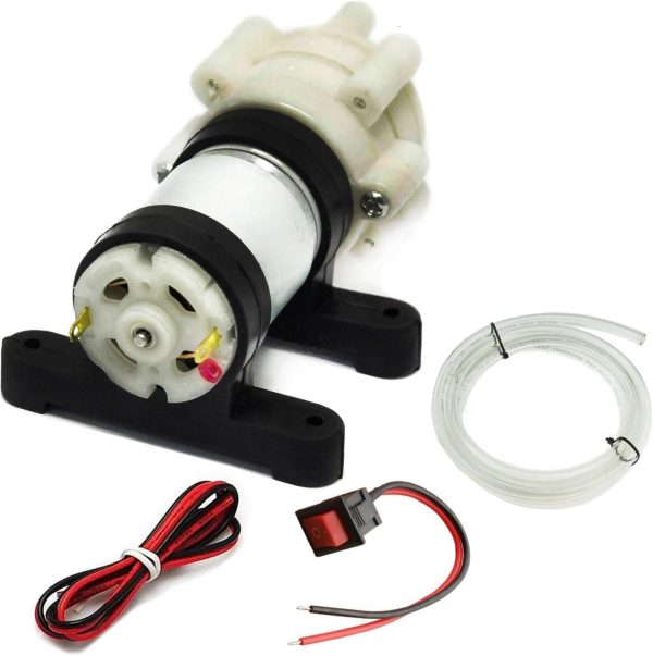 RUNCCI-YUN Aquarium wasserpumpe mini,6V-12V Micro Motorpumpe, Wasserkühlpumpe selbstansaugend 385 DC 12 V Mini Wasser Saugpumpe,Membranpumpe Geräuscharm,für Tee Maschine Aquarium Wasserspender 1