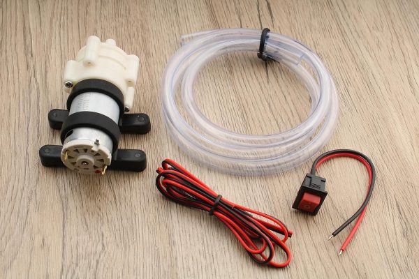 RUNCCI-YUN Aquarium wasserpumpe mini,6V-12V Micro Motorpumpe, Wasserkühlpumpe selbstansaugend 385 DC 12 V Mini Wasser Saugpumpe,Membranpumpe Geräuscharm,für Tee Maschine Aquarium Wasserspender 3