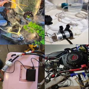 RUNCCI-YUN Aquarium wasserpumpe mini,6V-12V Micro Motorpumpe, Wasserkühlpumpe selbstansaugend 385 DC 12 V Mini Wasser Saugpumpe,Membranpumpe Geräuscharm,für Tee Maschine Aquarium Wasserspender 24