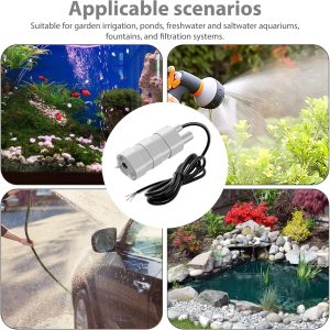 12v Tauchpumpe: Mikromotor Wasserpumpe 12v, 12v wohnmobil, Wohnwagen Tauchwasserpumpe, tauchpumpe 12v camping, Wasserpumpe Wohnwagen, Tauchwasserpumpe für Wohnmobil ond Teich, Aquarium, brunnen 18