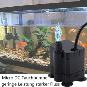 2 stück USB Mini Wasserpumpen(180L/H, 3W), Ultra Leise Aquarium pumpe mit hohem Hub, brunnenpumpe mit 1,5 m Netzkabel,für Aquarien, Teich, Brunnen, Statuen, Hydrokultur,Wasserpumpe Klein USB 20