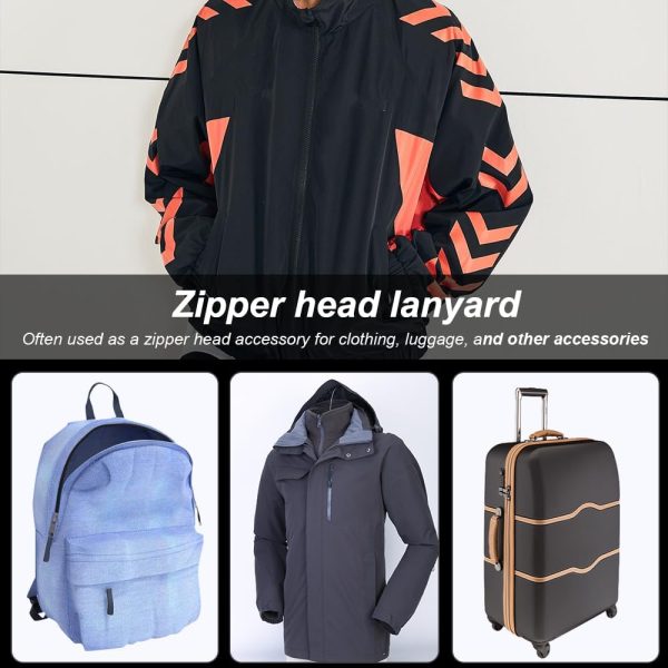 Reißverschluss Anhänger, 10 Stück Rutschfest Zipper Tag, Reißverschluss Anhänger zum Einfädeln, ReißVerschlussverläNgerung, Reissverschlussgriff, für Rucksack, Sportbekleidung 4