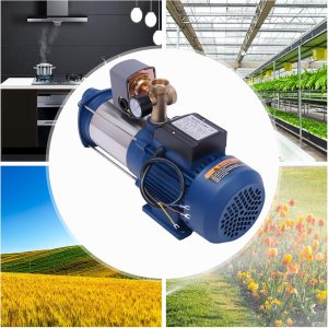 1800W Gartenpumpe Kreiselpumpe 4000 L/H Wasserpumpe Zentrifugalpumpe Horizontale Rohrleitungspumpe für den Hausgebrauch mit hoher Förderhöhe und hohem Durchfluss Booster Zirkulationspumpe 16