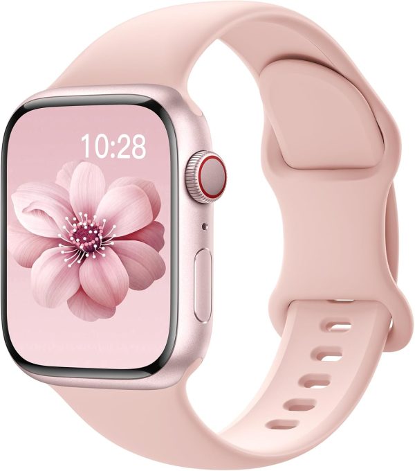 Yoohoo Kompatibel mit Apple Watch Armband 41mm 40mm 42mm 46mm 45mm 44mm 38mm 49mm,Weiches Silikon Sport Ersatz Armbänder Kompatibel mit iWatch SE Series 10 9 8 7 6 5 4 3 2 1 Ultra Herren Damen 1