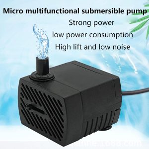 GERUI 2 stück Mini Wasserpumpe,280 L/h 4W 220V-240V 50/60hz Einstellbare Wassermenge 8/13mm,Saugnäpfen Springbrunnen pumpe Geeignet für kleine Aquarien, Aquarienpumpen, Gärten 14