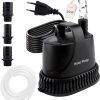 EXLECO Aquariumpumpe Tauchpumpen Förderpumpe 2000L/H 30W 230V Mini Wasserpumpe Fontäne Pumpe Filterpumpe Ultra Leise Springbrunnen Pumpe Förderhöhe 2,5m mit 2M Kabel 2 Düse Schlauch für Aquarium Teich 25