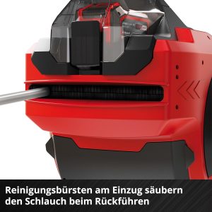 Einhell Akku-Schlauchtrommel GE-HR 18/30 Li-Solo Power X-Change (18 V, automatische Schlauchaufwicklung, bis zu 180° schwenkbar, Wandhalterung, 30 m Gartenschlauch & -spritze, ohne Akku) 20