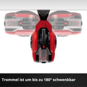 Einhell Akku-Schlauchtrommel GE-HR 18/30 Li-Solo Power X-Change (18 V, automatische Schlauchaufwicklung, bis zu 180° schwenkbar, Wandhalterung, 30 m Gartenschlauch & -spritze, ohne Akku) 26