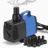 DBREAKS Teichpumpe Filterpumpe 5500L/H Wasserpumpe Bachlaufpumpe mit 5 Düse Aquariumpump für Springbrunnen Aquarium Pumpe 55W Springbrunnenpumpe Teich Fontänenpump 19