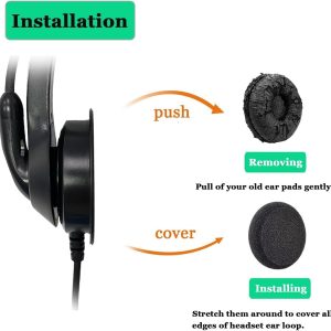 LZKHEH 10x Ohrpolster aus Schaumstoff (55 mm) als Ersatz für Sony, Sennheiser, Philips, Panasonic RP-HT21 und AKG Kopfhörer - optimale Passgenauigkeit. 13