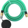 BaraSh Saugschlauch mit Messing-Anschlüssen Grün 1,1" 7 m PVC PumpenzubehöR Schnellkupplung 1 Zoll 16