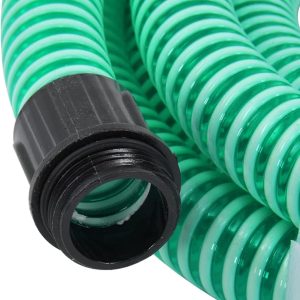 ARKEM Saugschlauch mit Messing-Anschlüssen Grün 1,1" 20 m PVC Saugschlauchfilter PumpenzubehöR 10