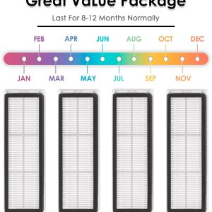 (4 Stück) HEPA-Filter kompatibel mit Dreametech L10s Ultra, L10s Pro, L10 Ultra, Z10 Pro, S10, S10 PRO, S10 PLUS, B101CN, 1C, W10, X10+, L10 + plus, Z10 pro, D10 PLUS, Ersatz Filter 10