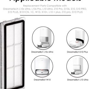 (4 Stück) HEPA-Filter kompatibel mit Dreametech L10s Ultra, L10s Pro, L10 Ultra, Z10 Pro, S10, S10 PRO, S10 PLUS, B101CN, 1C, W10, X10+, L10 + plus, Z10 pro, D10 PLUS, Ersatz Filter 16