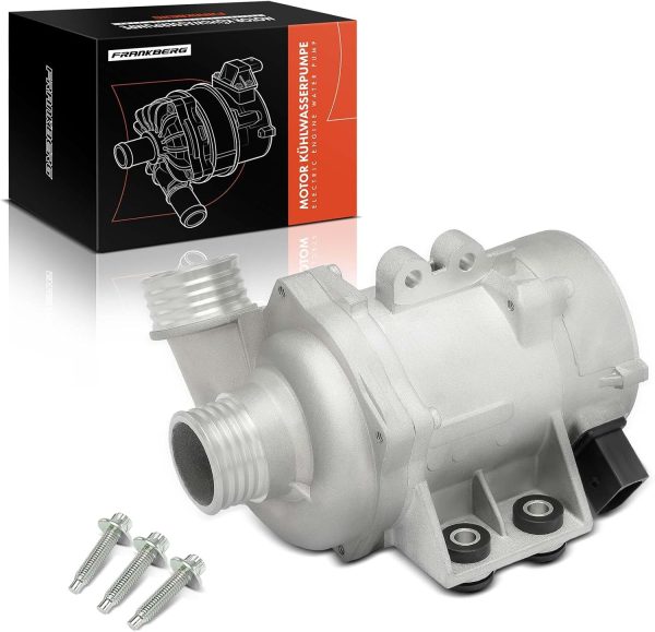 Frankberg Wasserpumpe Zusatzwasserpumpe Elektrisch Kompatibel mit 1er E81 130i 3.0L 2006-2011 1er E87 130i 3.0L 2005-2011 3er E90 323-330 2.5L-3.0L 2004-2011 Replace# 11517586925 1