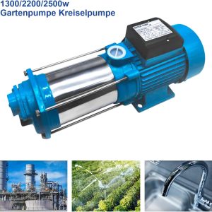 2200W IP44 Rostfreier Stahl Gartenpumpe 35 ℃ Maximale Wassertemperatur Wassertransferpumpe Selbstansaugende Gartenpumpe Edelstahl Kreiselpumpe für Hauswasserwerke, Haus und Garten 16