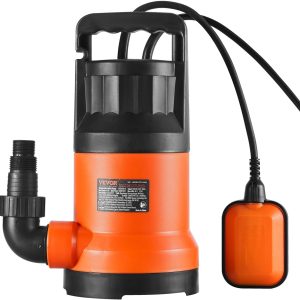 VEVOR Schmutzwasserpumpe, 700 W, 15700 L/h hoher Durchfluss, 10,1 m Förderhöhe, Tauchpumpe, tragbare Wasserpumpe mit 3 m langem Netzkabel zum Abpumpen von Wasser aus Schwimmbecken, Gartenteich, Keller 26