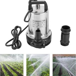 Tauchpumpe Schmutzwasserpumpe Abwasserpumpe Sumpfpumpe Edelstahlpumpe 12V 160W 6000L/H für Keller Abfluss Fäkalienentwässerung 18