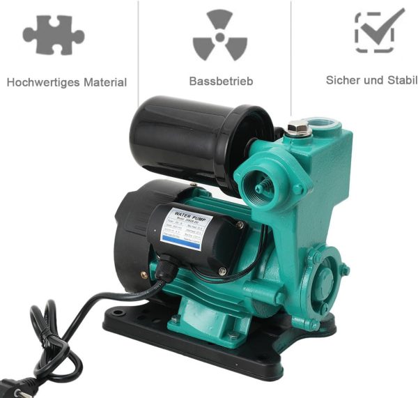 230V Kreiselpumpe Gartenpumpe Wasserpumpe Hauswasserwerk Saugpumpe 250W 2100 L/h Fördermenge 3,5 Bar Jetpumpe 8m Ansaughöhe 1 Zoll Anschluss für klares 8