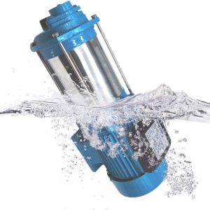 Kreiselpumpe Wasserpumpe Edelstahl 1300 W, 9.8 bar, 4000 L/h, Förderhöhe 98m, Gartenpumpe mit Thermoschutz für Bauernhöfen, Teichen, Garten Wasserversorgung 18