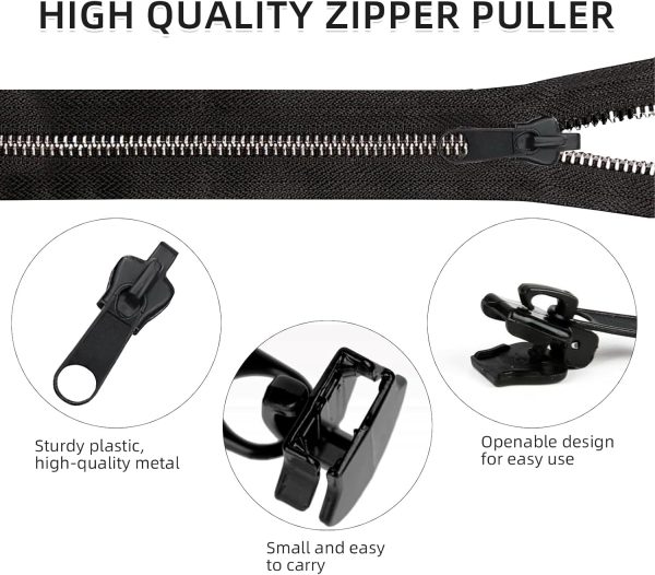 12 Stück Reißverschluss Zipper,3 Größen Reißverschluss Schieber Ersatz,Reißverschluss Zipper,Universal Reißverschluss-Fix-Kit,Abnehmbarer Ersatzzipper Set,Zieher Für Reparatur Jacken Koffer Rucksäcke 3