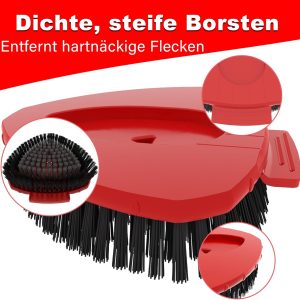 Verbesserter Schrubbbürsten-Ersatzkopf Kompatibel mit Vileda Spin Mop, Mop ersetzen Kopf Bürste, Schrubberkopf Bodenreinigungsbürste, mehr Borsten für Bad, Terrasse, Fliesen, Fenster (Big(2 Pack)) 14