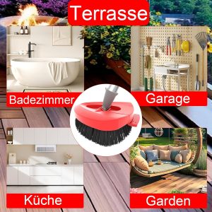 Verbesserter Schrubbbürsten-Ersatzkopf Kompatibel mit Vileda Spin Mop, Mop ersetzen Kopf Bürste, Schrubberkopf Bodenreinigungsbürste, mehr Borsten für Bad, Terrasse, Fliesen, Fenster (Big(2 Pack)) 16