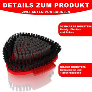 Verbesserter Schrubbbürsten-Ersatzkopf Kompatibel mit Vileda Spin Mop, Mop ersetzen Kopf Bürste, Schrubberkopf Bodenreinigungsbürste, mehr Borsten für Bad, Terrasse, Fliesen, Fenster (Big(2 Pack)) 20