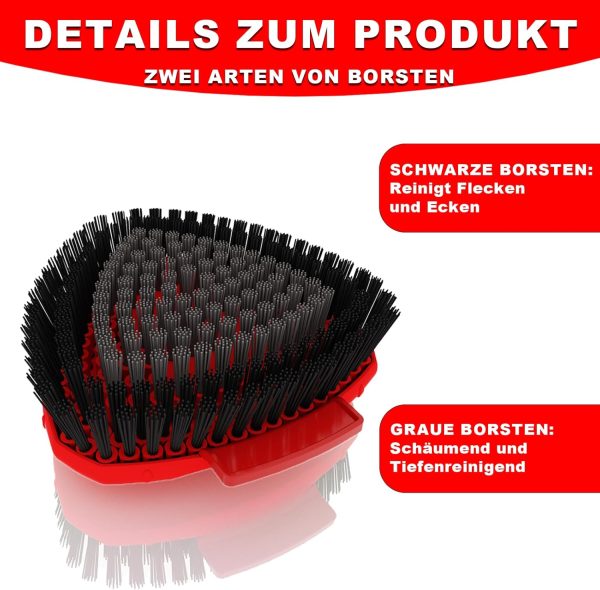 Verbesserter Schrubbbürsten-Ersatzkopf Kompatibel mit Vileda Spin Mop, Mop ersetzen Kopf Bürste, Schrubberkopf Bodenreinigungsbürste, mehr Borsten für Bad, Terrasse, Fliesen, Fenster (Big(2 Pack)) 7