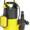 Wiltec Tauchpumpe mit Schwimmer 850 W, flachabsaugende Pumpe bis 1 mm, Tiefbrunnenpumpe 8,5 m Förderhöhe & 7 m Tiefe, Flachsaugerpumpe für Klarwasser 28