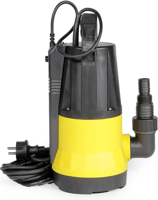 Wiltec Schmutzwasserpumpe mit Sensor 550 W, Tauchpumpe Schmutzwasser mit 2 Modi, Wasserpumpe 12500 l/h, Brunnenpumpe 7 m Förderhöhe & 7 m Tiefe 5