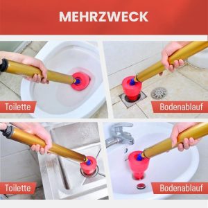 Hochdruck Abflussreiniger Pumpe, Neuer Pömpel Abfluss, Löst Schnell Abflussverstopfung, Toiletten Pömpel, für Toiletten, Waschbecken, Bodenabläufe, Abflussrohre 13