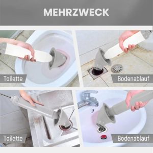 Rohrreinigungspumpe, 2025 Neuestes Rohrreiniger Druckluft Abflussreiniger Pumpe, Hochdruck Abflussreiniger zur Schnellen Pressluft Rohrreiniger für Waschbecken Toiletten Badezimmer Dusche (Rot) 12